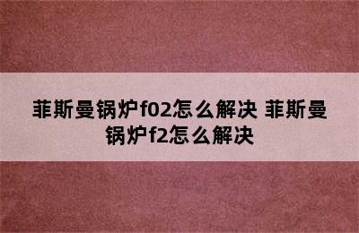 菲斯曼锅炉f02怎么解决 菲斯曼锅炉f2怎么解决